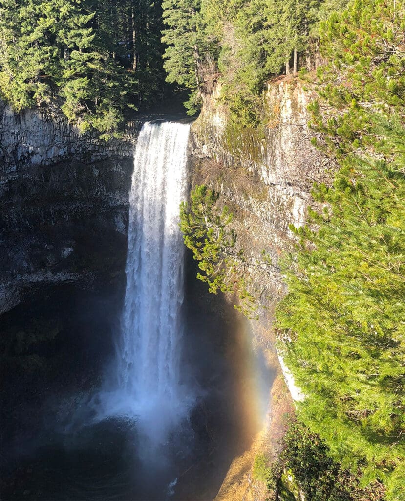a view of brandywine falls from the viewpoint