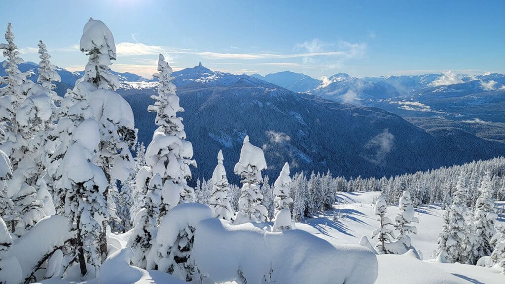 a view of black tusk from Whistler mountain
