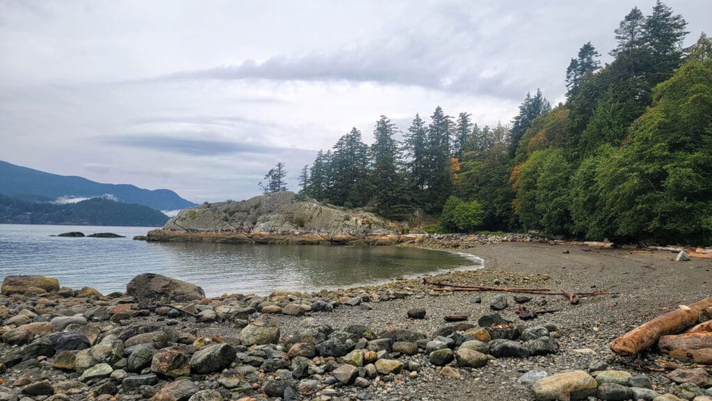 a view of the beach at Whytecliff 
Park in West Vancouver, British Columbia