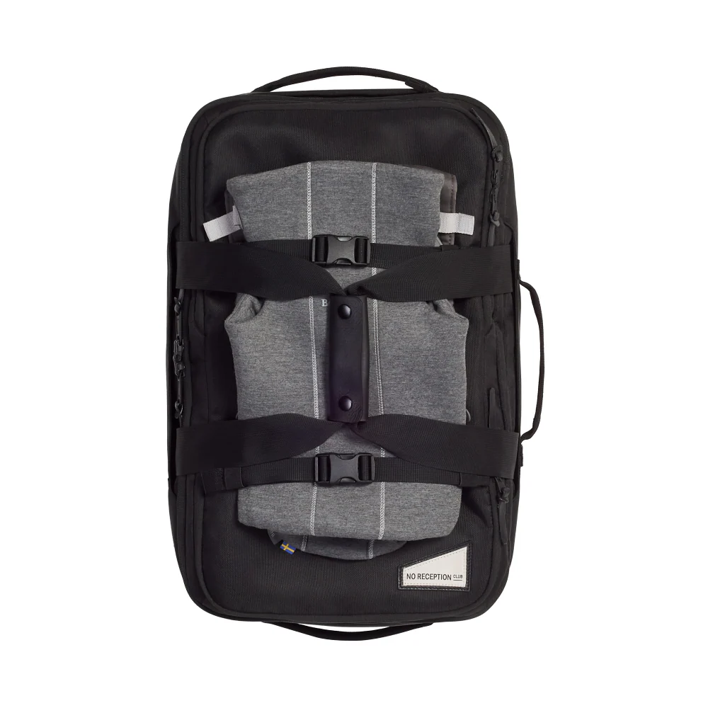 a studio image of the no reception club hideaway duffel