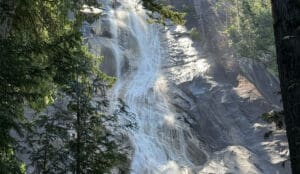 a cropped view of shannon falls near squamish british columbia